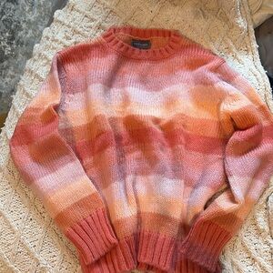 Wooden ships sweater Women's Striped Sweater - Pink and Orange